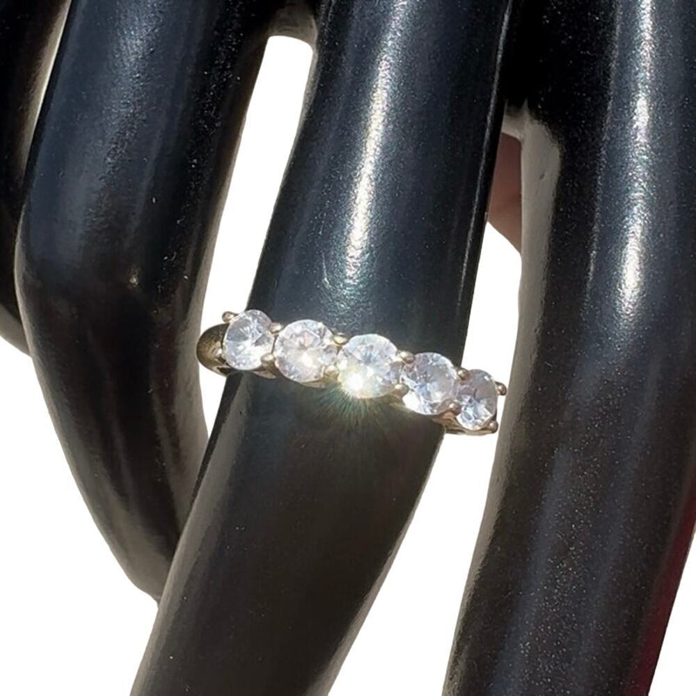 14K Yellow Gold & CZ Anniversary Ring / Engagement Ring / Wedding Ring
